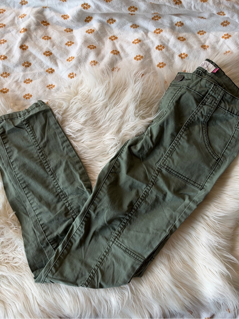 SO Olive Green Straight-Leg Utility Pants